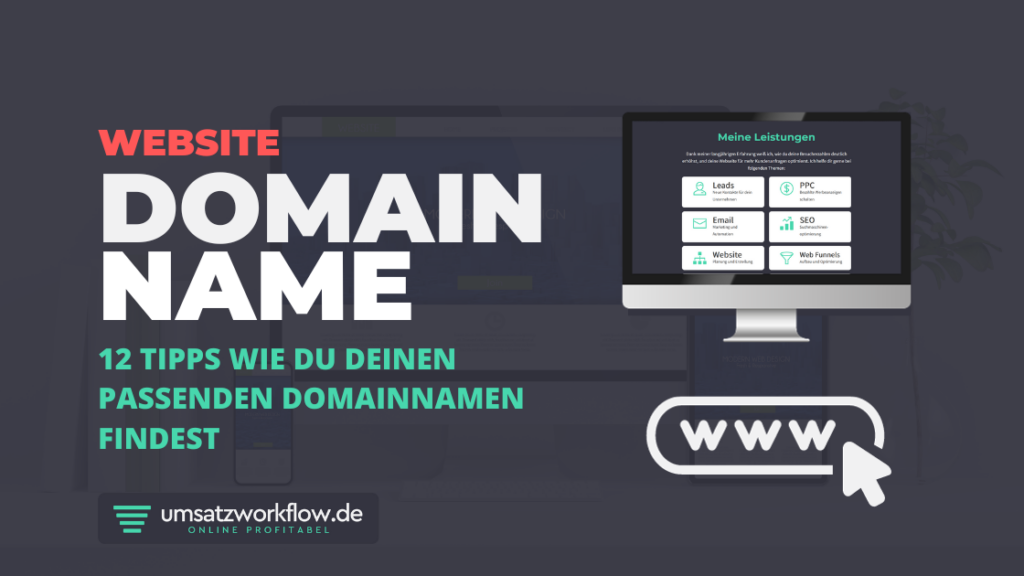 Domainname finden - Umsatzworkflow